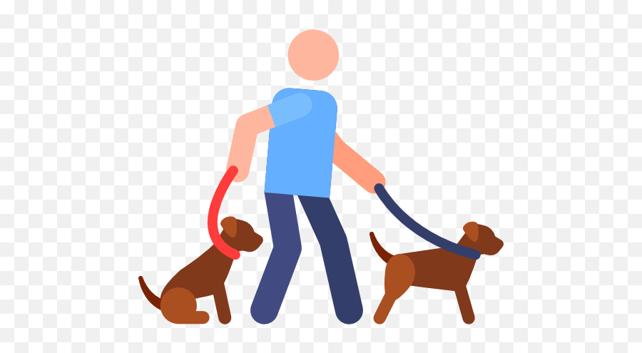 Download Dog Walking Icon Png - Paseo De Perros Png Emoji,Man And Woman Walking A Dog Emoticon