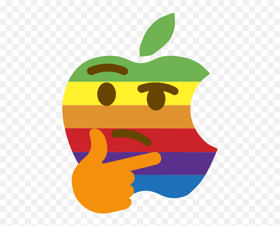 Apple Logo Think Different Clip Art - Apple Thinking Emoji Apple Emojis For Discord,Think Emoji