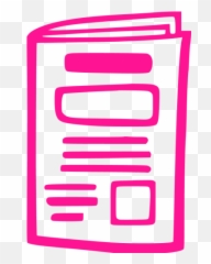 Deep Pink Newspaper 10 Icon - Newspaper Black And White Icon Emoji,Newspaper Emoticon