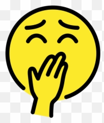 Emoji - Typographyguru Yawning Face Emoji On Openmoji,Crazy Finger Emoticon