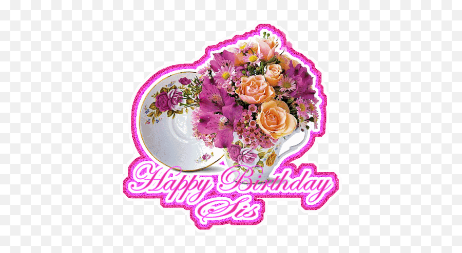 Happy Birthday Day Ruthshalini Jodha Akbar - Tea Cup Flower Arrangement Emoji,Emojis Happu Png