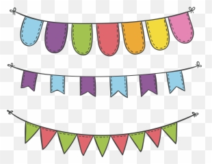 Download Decorative Carnival Sky Flag - Flag Party Cartoon Png Emoji,Sky Lantern Emoticon
