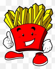 French Fries In A Smiling Red Carton - Clipart Fries Emoji,Fried Potato Chips Emoji Text
