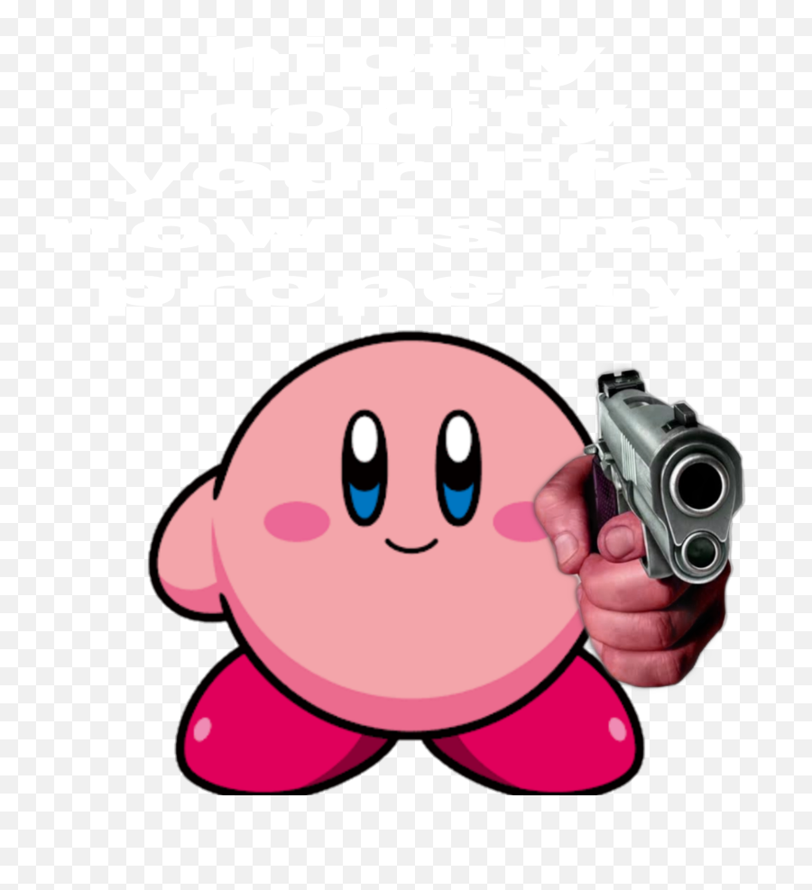 The Most Edited - Kirby 2d Emoji,Blue Revolver Emoticon