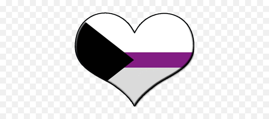 Demipride - Discord Emoji Demi Pride Heart Transparent,Heart Shape Emoji