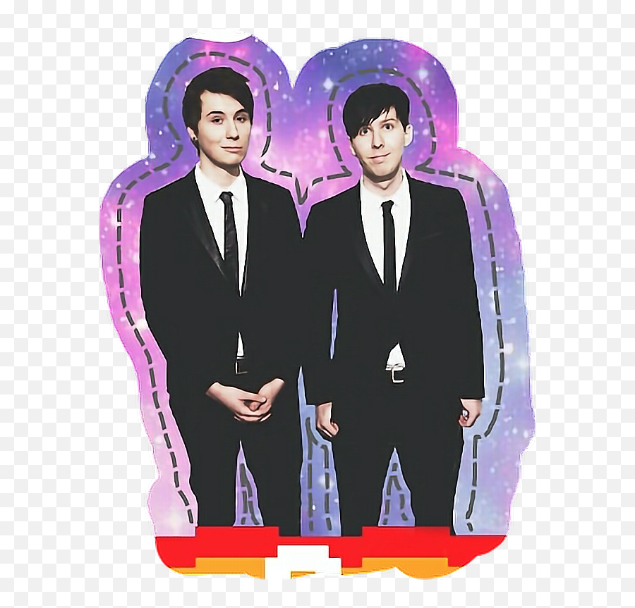 Dan And Phil Youtube Internet Sticker By Outofhandfan - Tuxedo Emoji,Dan And Phil Emojis