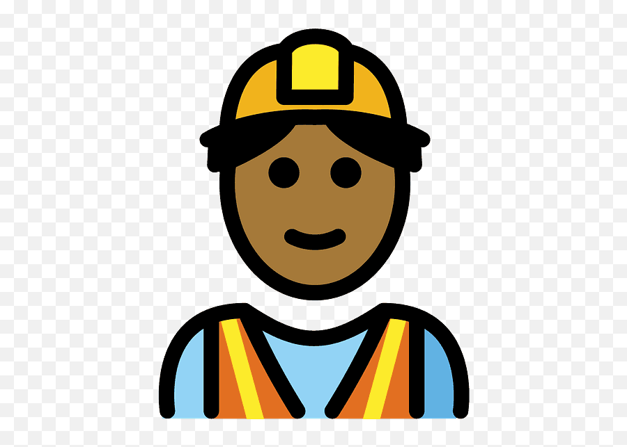 Man Construction Worker Emoji Clipart - Construction Worker,Construction Man Emoji