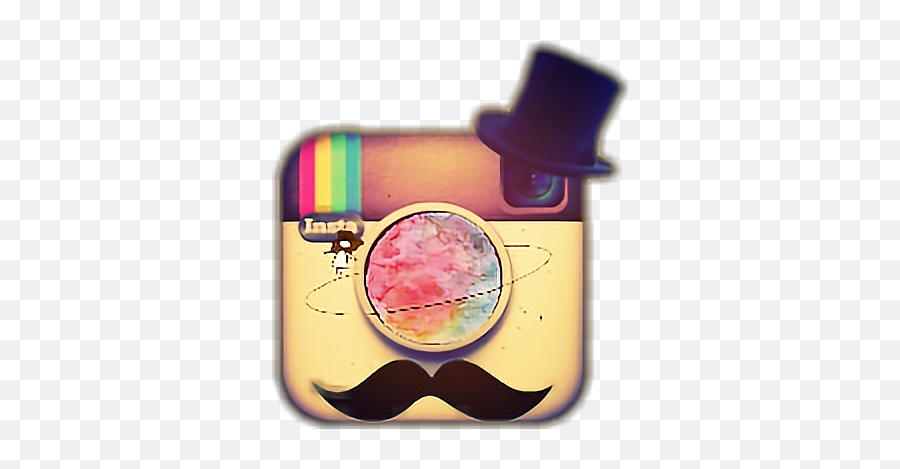 Instagram Galaxy Moustache Sticker By Pilar Saravia - Girly Emoji,How Do I Put Emojis On Instagram With Galaxy