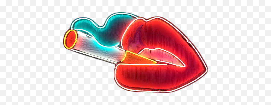 Neon Lips Png U0026 Free Neon Lipspng Transparent Images - Aesthetic Neon Light Transparent Emoji,Neon Emoji