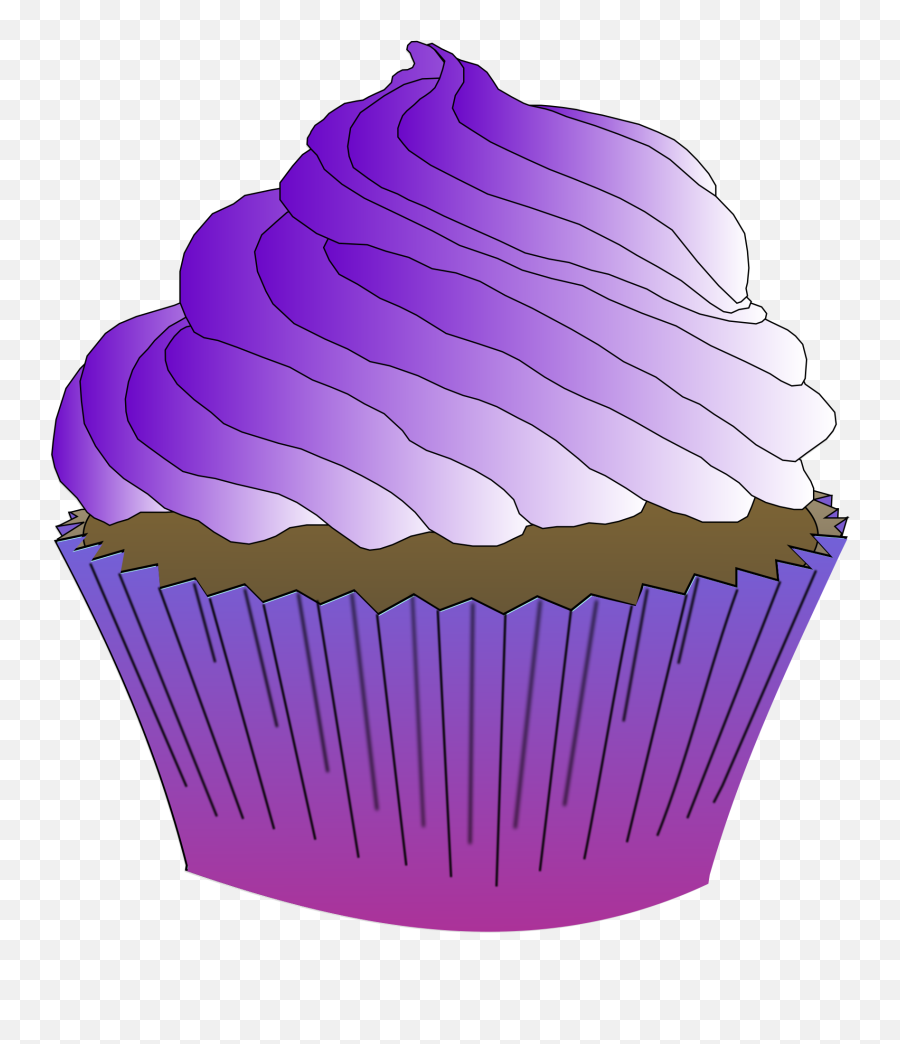 Cupcakes Clipart Buttercream Cupcakes - Purple Cupcake Png Emoji,Easy Emoji Cupcakes