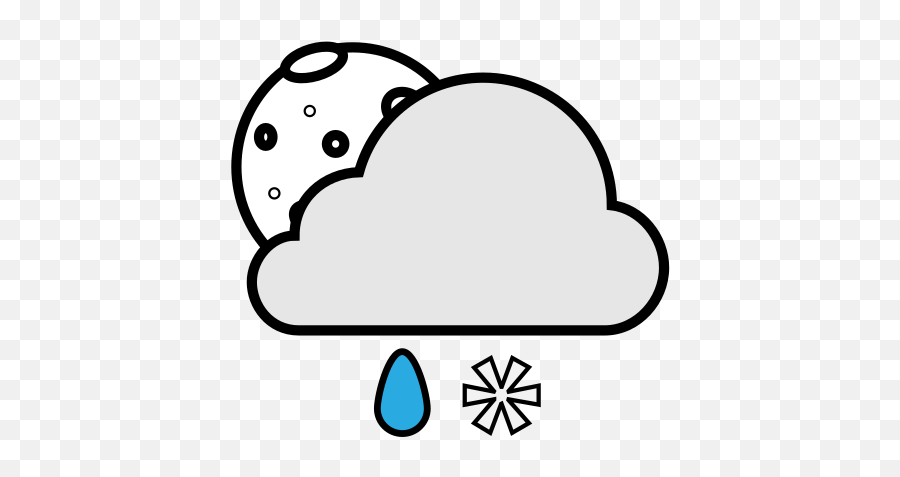 Sleet Night Weather Snow Rain Raining Free Icon Of Weather Emoji,Emoticons Raining