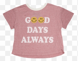 Good Days Always Girls Boxy Tee Emoji,Little D Emoticon