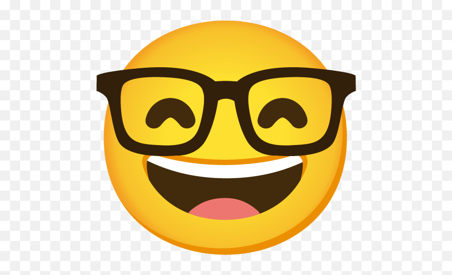 Nerd Face Emoji - Emoji Png Glasses,Nerdy Emojis