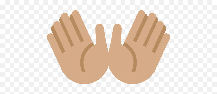 Medium Skin Tone Emoji - Open Hands Clipart,Ok Hands Emoji