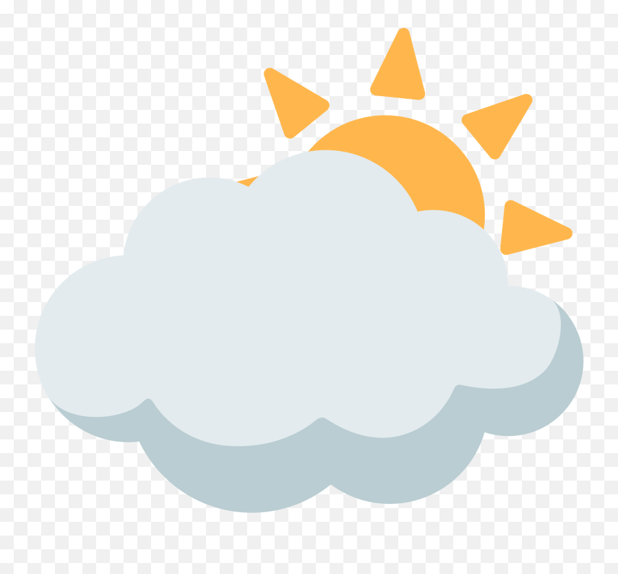 Sun Behind Cloud Emoji Clipart - Cloud Covering Sun Clipart,Sun Emoji Android