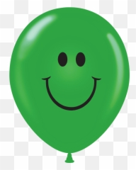 Smile Green - Green Balloon Smiley Face Emoji,Emoticon Doido