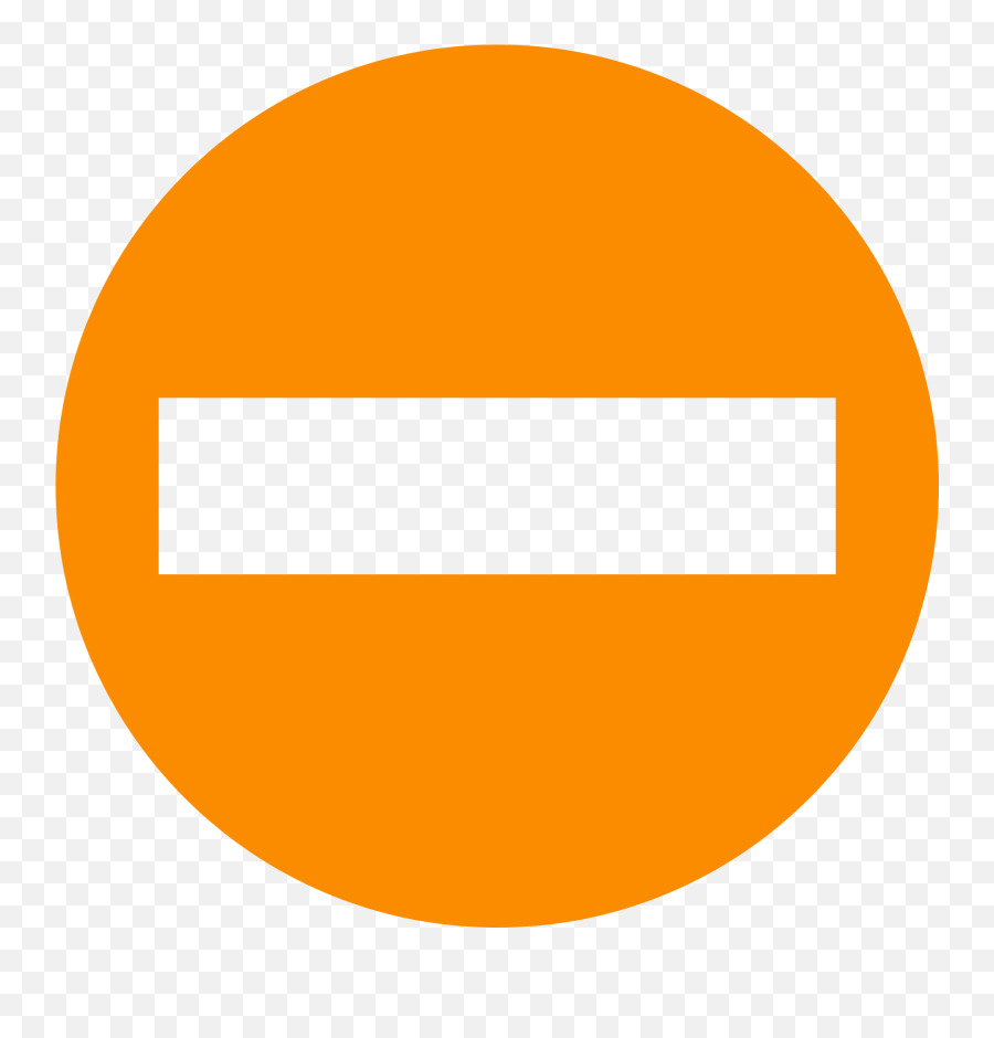 Eo Circle Orange No - No Entry Orange Sign Emoji,No Entry Emoji