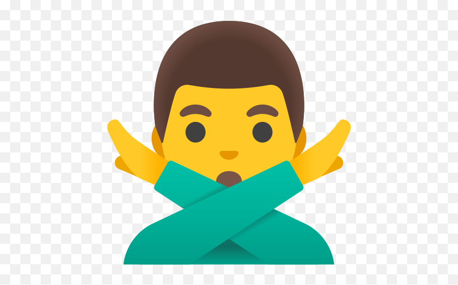 Man Gesturing No Emoji - Jialulan,No U Emoji