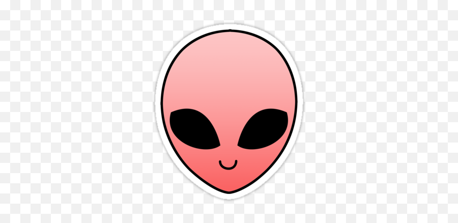 Pink Alien Head Sticker - Pink Alien Head Png Emoji,Alian Head Snap Emoticon