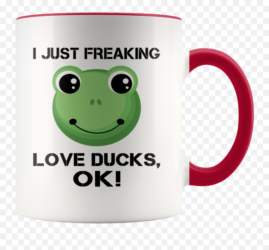 Funny Gift Coffee Mugs - I Just Freaking Love Frogs Animal Magic Mug Emoji,It Geek Emoticon