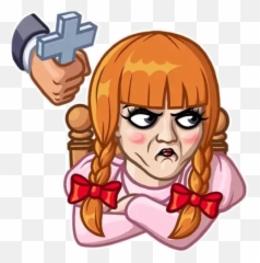 Annabelle Stickers For Whatsapp - Annabelle Stickers Whatsapp Emoji,Emoticon De Lentes De Sol