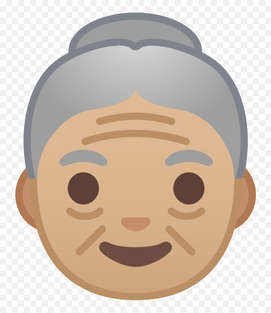 Old Woman Medium Light Skin Tone Icon - Old Woman Emoji Png,Woman Emoji