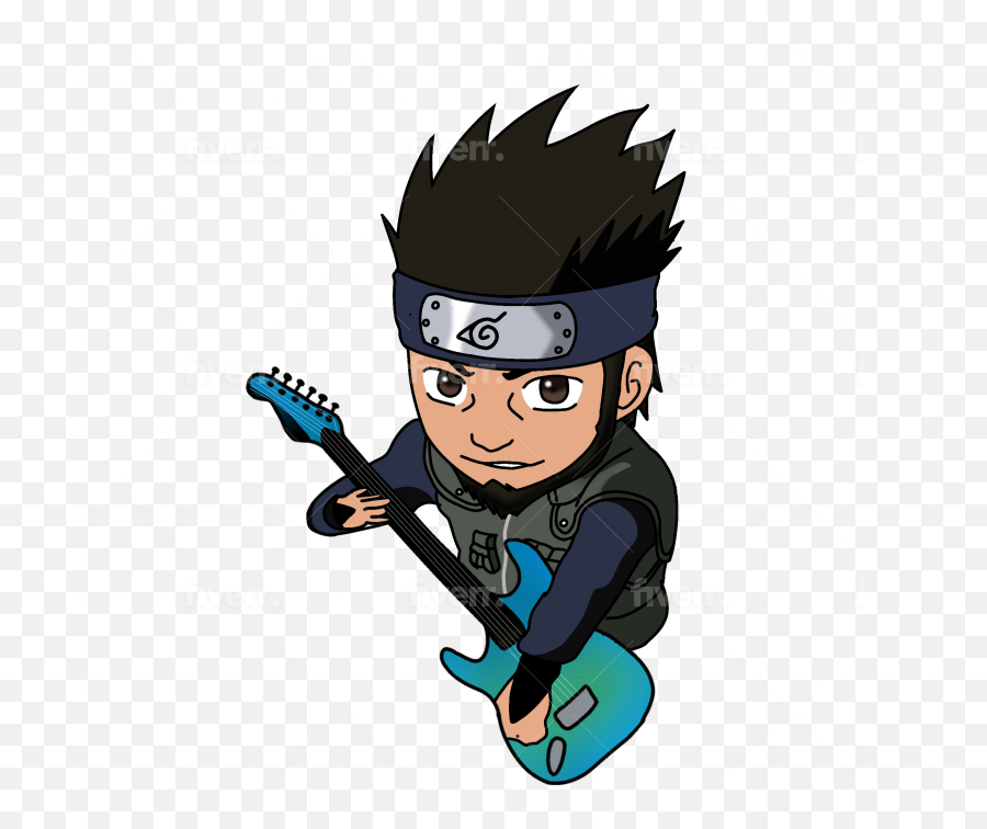 Draw Twitch Emotes In Chibi Naruto One Piece Anime Theme - Chibi Asuma By Marcinha20 Emoji,Bass Guitar Emoticon