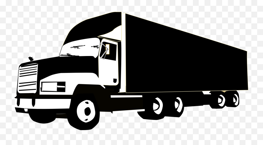 Truck Black And White Clipart - Clip Art Library Truck Vector Emoji,Emojis For Cars And Trucks
