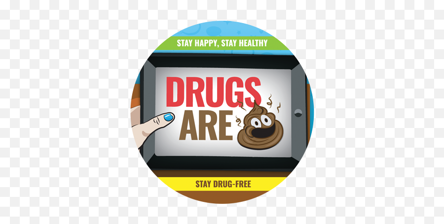 Drugs Are Emoji Sticker Red Ribbon Themes Ptr Press - Language,Aexting Emoticon