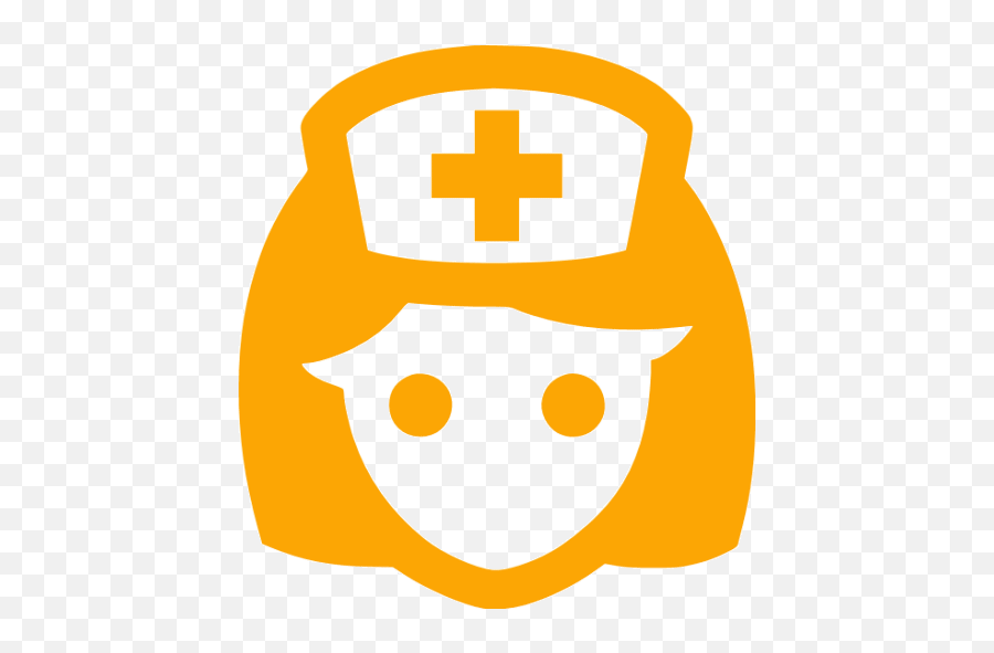 Orange Nurse Icon - Orange Nurse Emoji,Nurse Emoticon