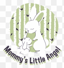 Mommys Little Angel Cute Rabbit Family - Child Emoji,Rabbit Emoticon Chart