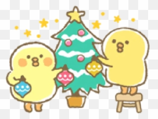 Piyokomame - 6 Winter Sticker Pack Stickers Cloud Emoji,Christmas Tree Emotions