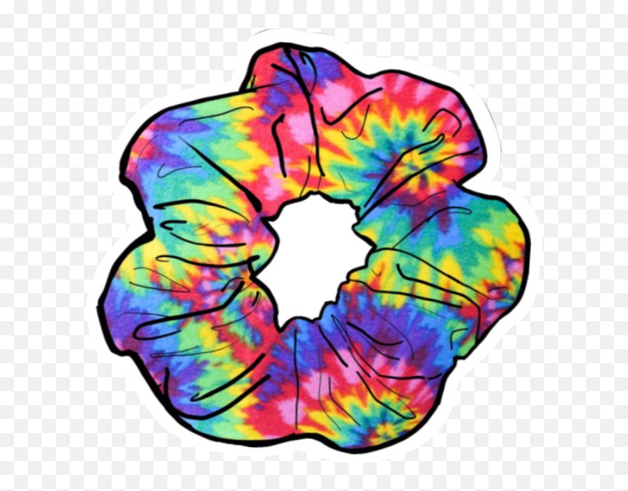 Scrunchie Sticker Cute Rainbow Tie Dye Tiedye Emoji,Tie Dye Shirt Emojis