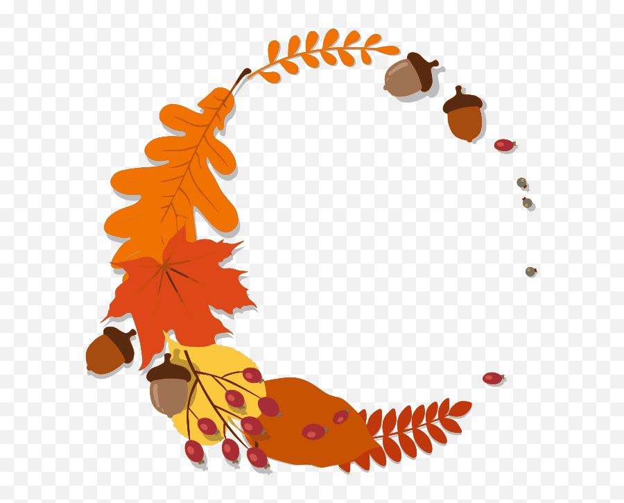 Fall Leaf Wreath Monogram Free Svg File - Svgheartcom Emoji,Autum Emojis