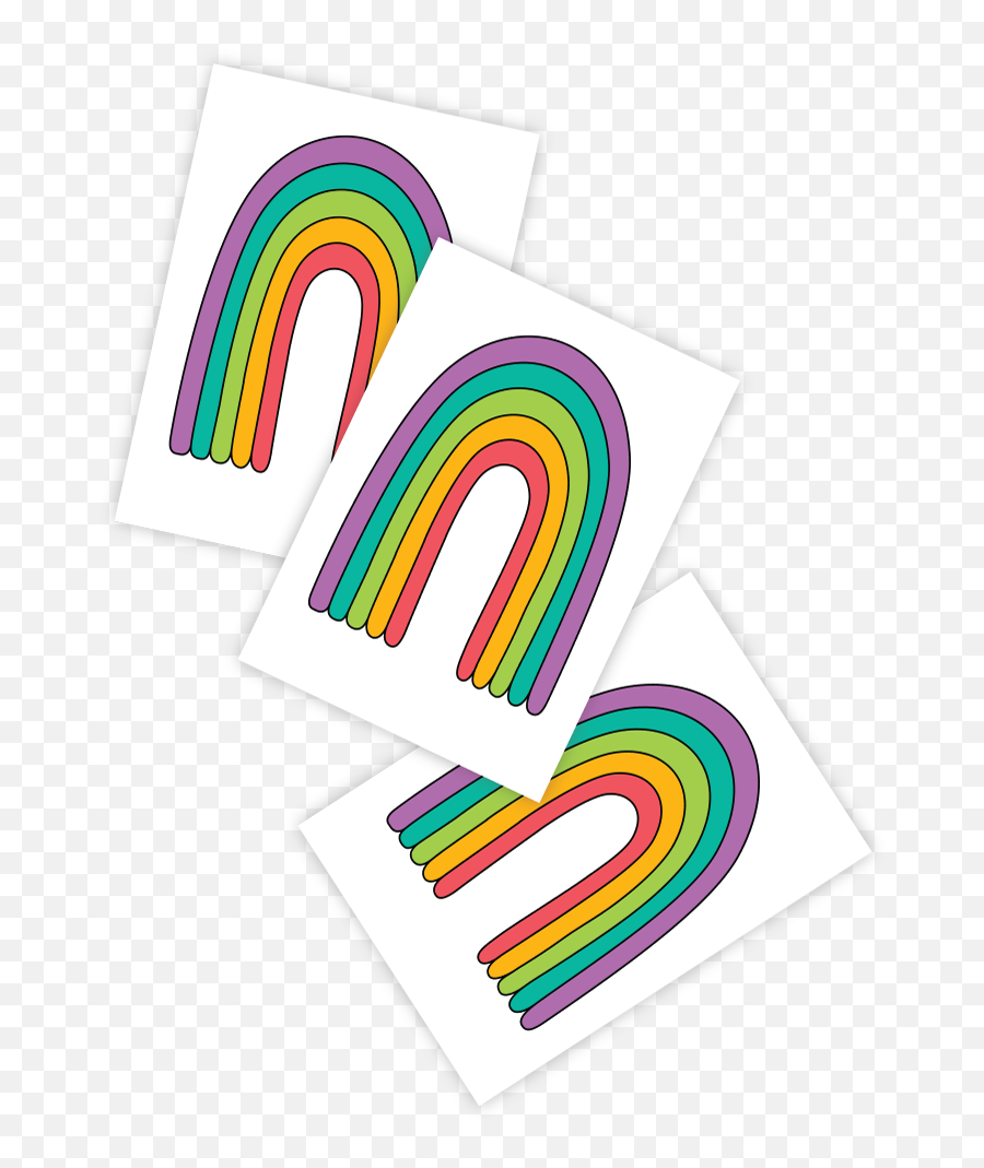 Rainbow Temporary Tattoos - Duckystreet Emoji,Boho Rainbow Emoji