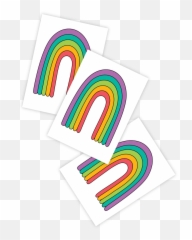 Rainbow Temporary Tattoos - Duckystreet Emoji,Boho Rainbow Emoji