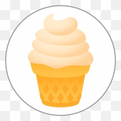 Soft Ice Cream Emoji 25mm Centre Disc,Icce Cream Emoji