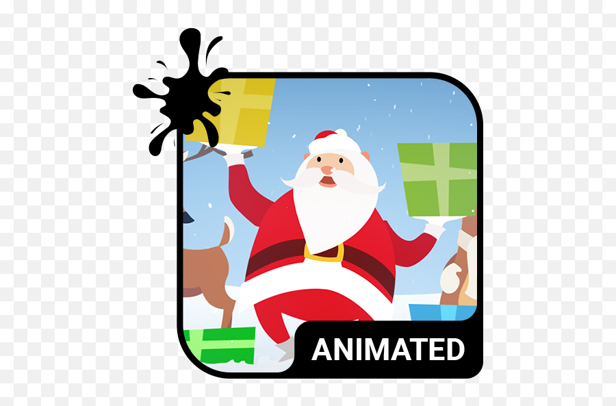 Santa Dance Animated Keyboard Live - Santa Claus Emoji,Dancing Santa Emoticon