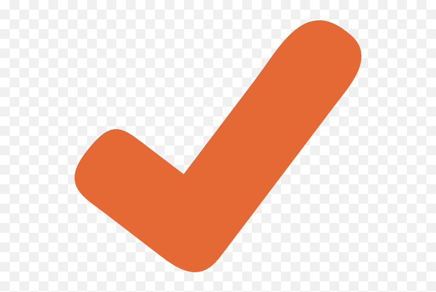 Checkmark Clipart Orange Checkmark - Orange Check Mark Clipart Emoji,Check Mark Emoji