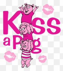Library Of Kiss A Pig Clip Art Black And White Png Files - Kiss A Pig Clipart Emoji,Girl Kiss Emoji