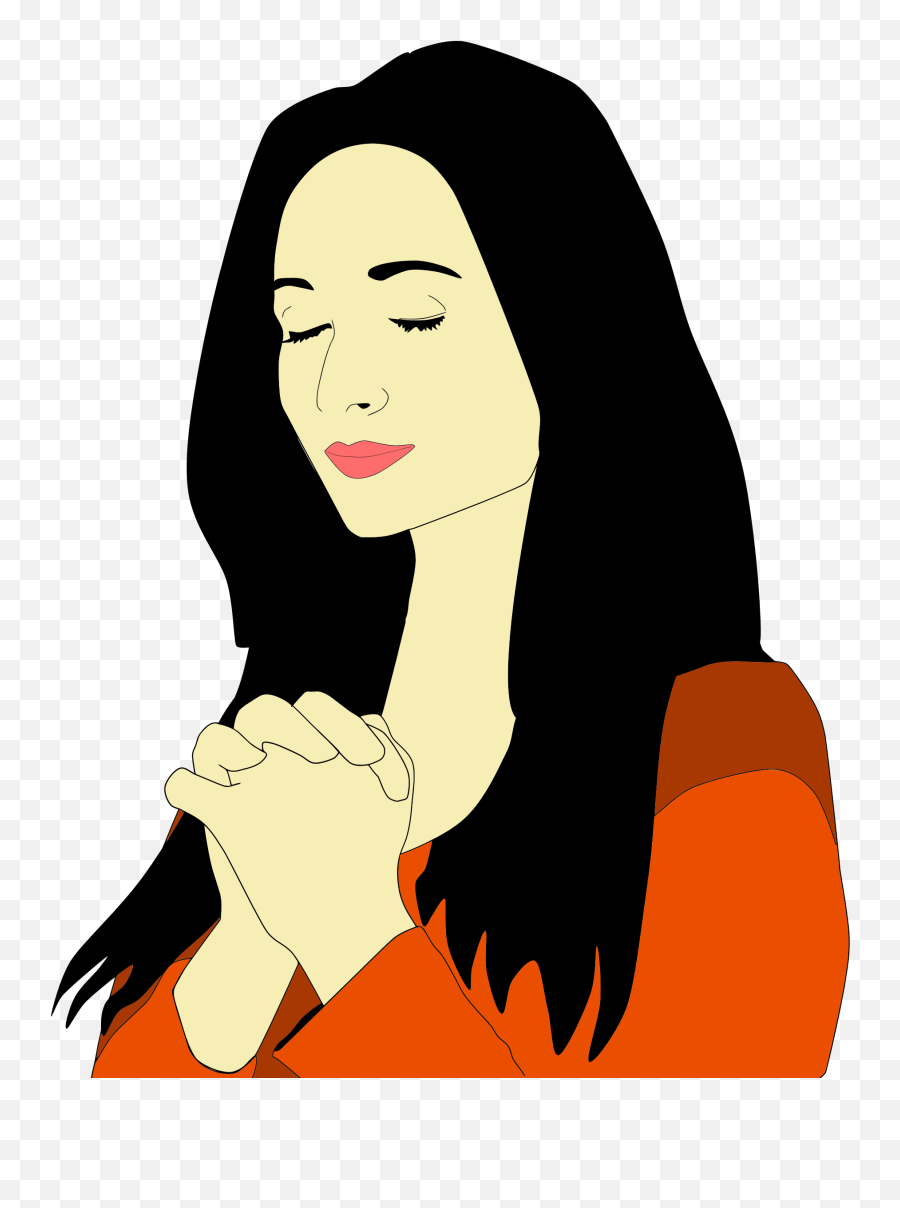 Pray Clipart Transparent Pray Transparent Transparent Free - Woman Praying Clip Art Emoji,Praying Emoji Transparent