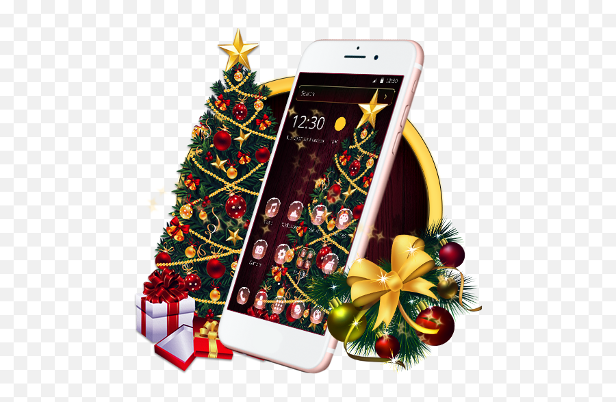Enlightening Christmas Tree Theme - Clip Art Christmas Tree Transparent Emoji,Christmas Emoji Iphone