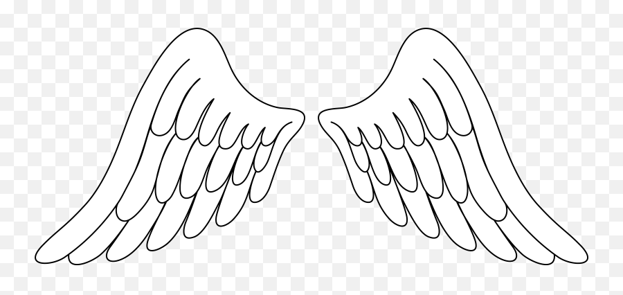 Free Vector Angel Wings Cliparts - Clipartix Angel Wings Cartoon Png Emoji,Black Angel Emoji