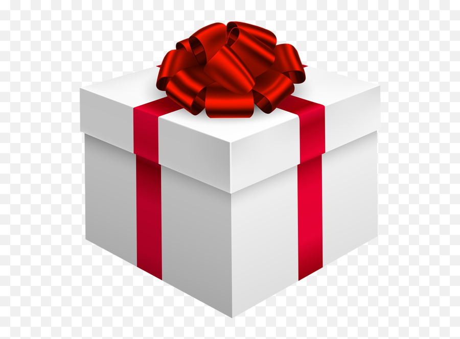 White Gift Box With Red Bow Png Clip - Gift Box Pink Png Emoji,Red Bow Emoticon