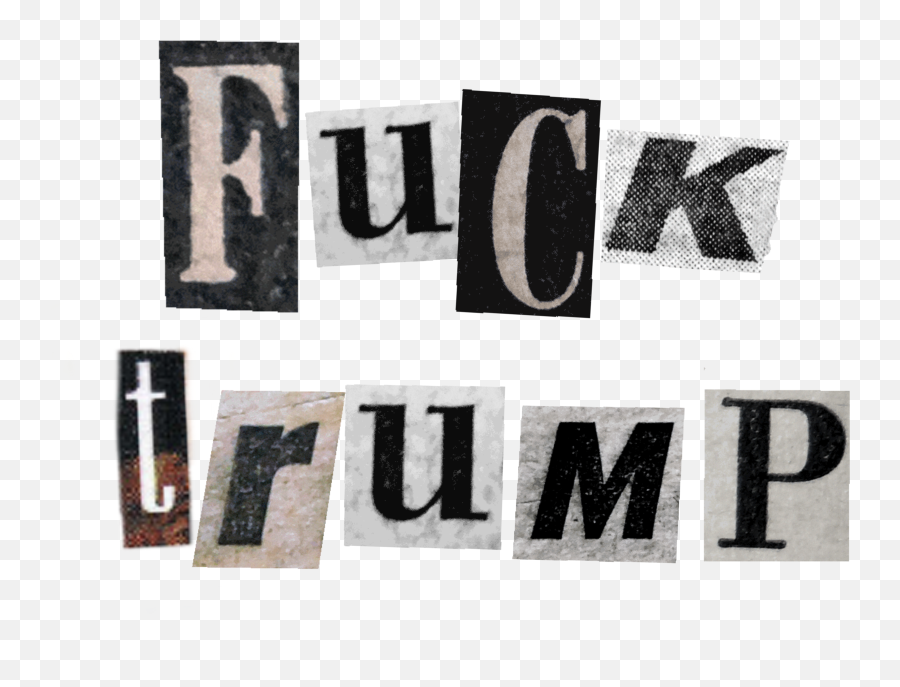 Newspaper Magazine Cutout Sticker - Dot Emoji,Dump Trump Emoji