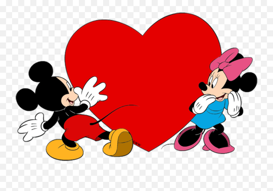 Free Animated Valentine Clipart - Valentines Day Mickey And Minnie Clipart Emoji,Emoticons For Valentine's