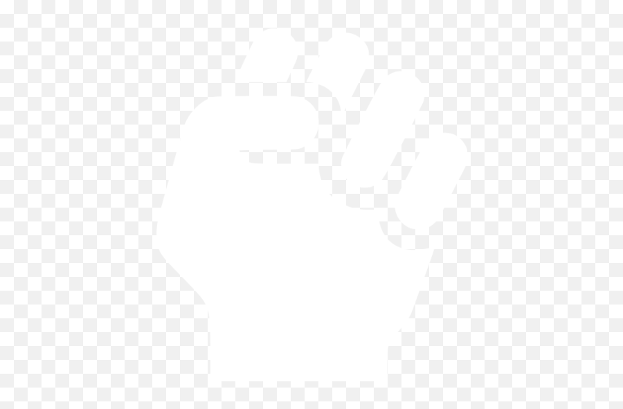 White Clenched Fist Icon - White Raised Fist Png Emoji,Fist Emoticon
