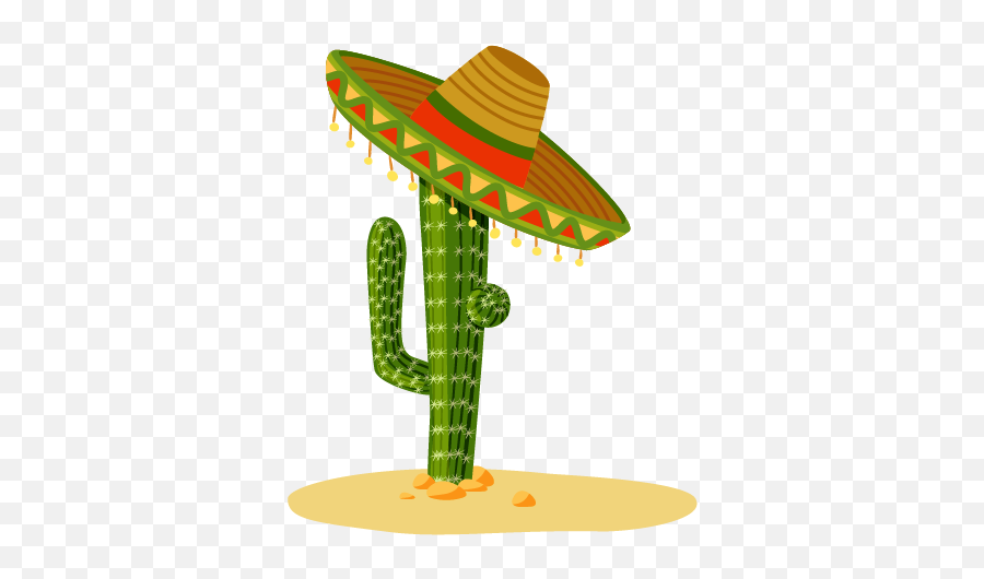 Mexican Hat Illustration Wall Art Stikcer - Dibujos De Sombreros Mexicanos Png Emoji,Emoji Wall Stickers