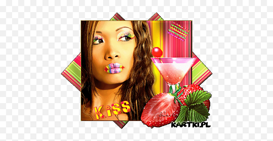 Buziak Dla Ciebie Gif - Martini Glass Emoji,Buziak Emoji