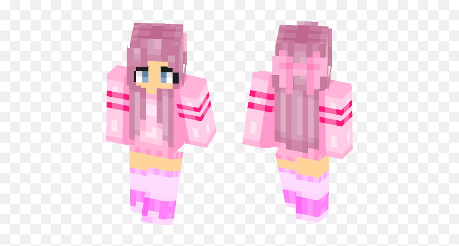 Download Pink Girl Skin Minecraft Skin - Green Color Minecraft Skin Emoji,Minecraft Emotions